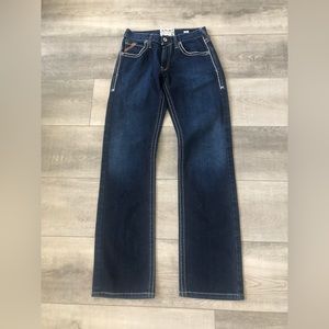 Mens ARIAT M5 Blue straight leg Jeans 30x36
